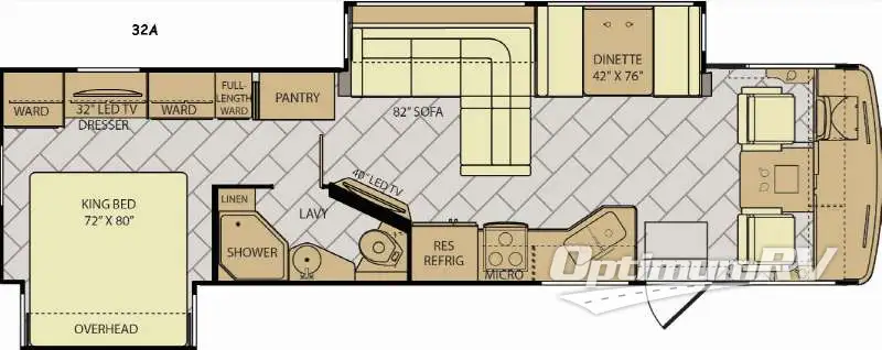 2017 Fleetwood Storm 32A Floorplan Photo