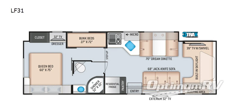 2021 Thor Quantum LF31 Floorplan Photo