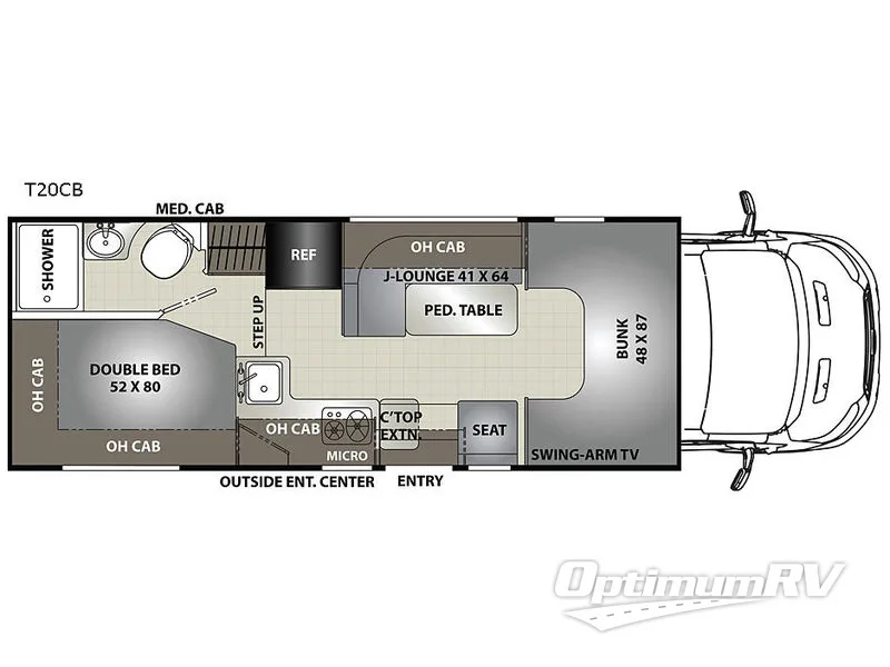 2018 Coachmen Orion LE T20CB RV Floorplan Photo