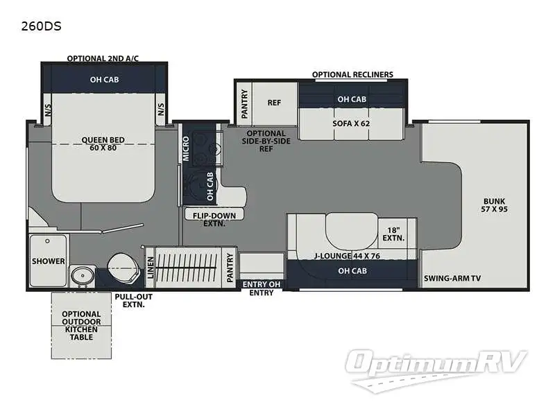 2022 Coachmen Leprechaun Premier 260DS Chevy 4500 RV Floorplan Photo