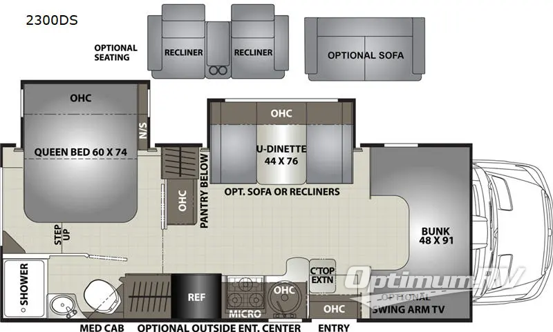 2019 Coachmen Prism 2300 DS Floorplan Photo