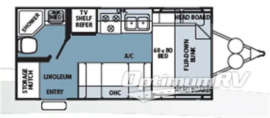 2007 Forest River Rockwood 1809 Floorplan Photo