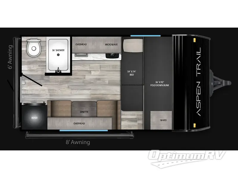 2026 Dutchmen Aspen Trail Mini 13FB RV Floorplan Photo