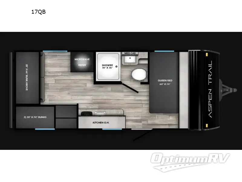 2026 Dutchmen Aspen Trail Mini 17QB RV Floorplan Photo