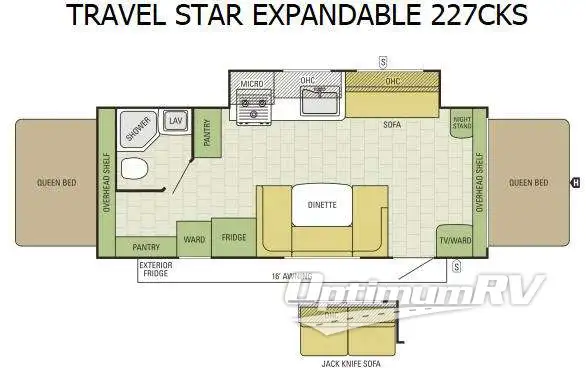 2015 Starcraft Travel Star 227CKS RV Floorplan Photo