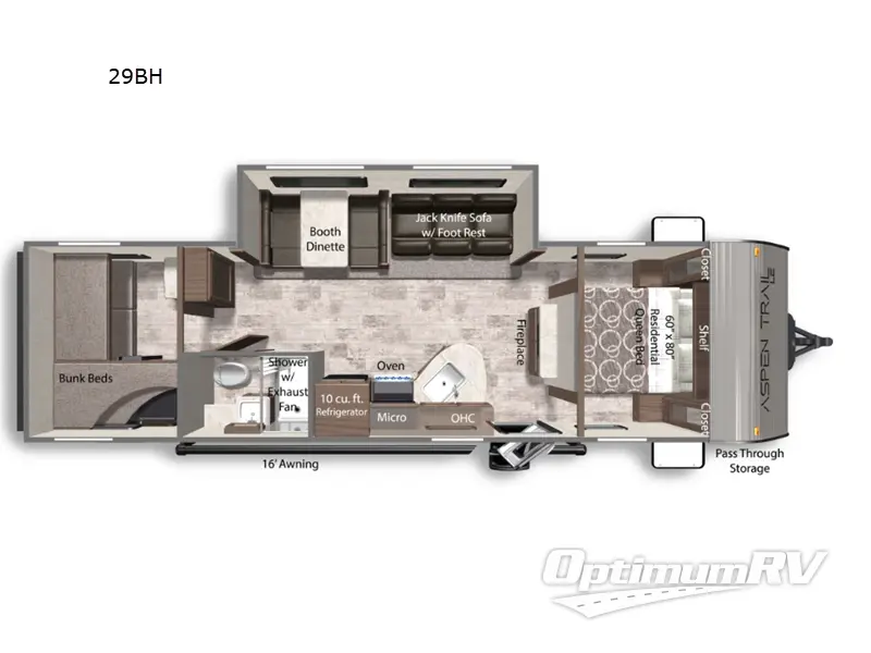 2025 Dutchmen Aspen Trail LE 29BH Floorplan Photo