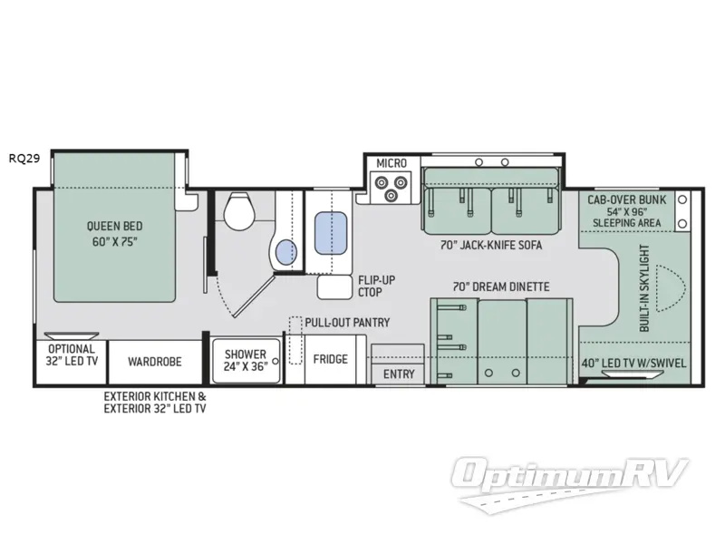 2018 Thor Quantum RQ29 Floorplan Photo