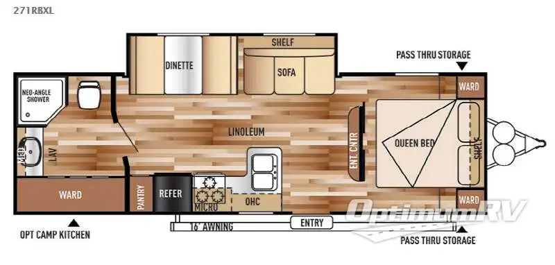 2015 Forest River Wildwood X-Lite 271RBXL Floorplan Photo