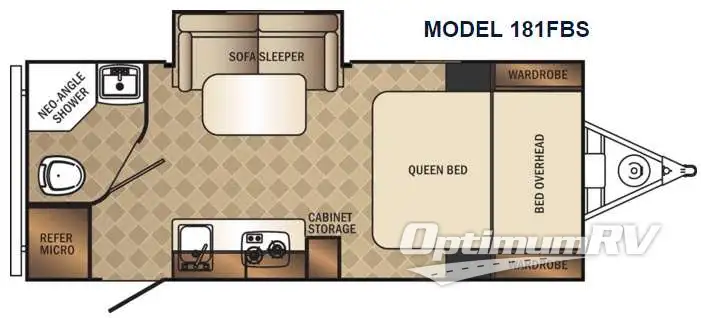 2016 Palomino PaloMini 181FBS Floorplan Photo