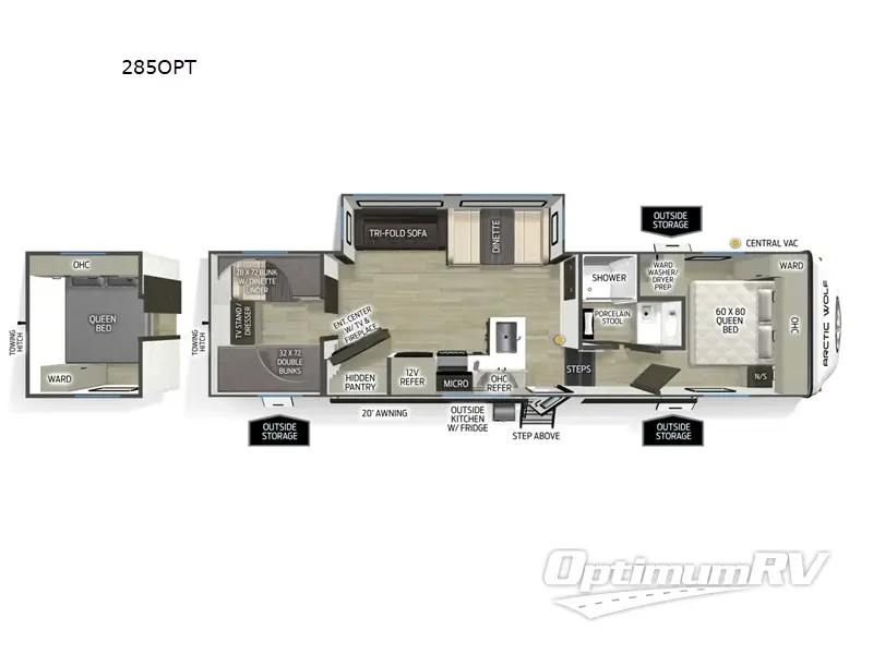 2027 Forest River Cherokee Arctic Wolf 285OPT Floorplan Photo