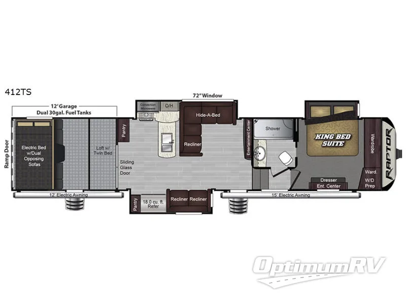 2017 Keystone Raptor 412TS Floorplan Photo