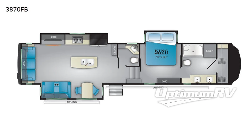 2020 Heartland Bighorn 3870FB Floorplan Photo