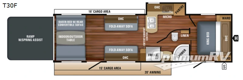2019 Jayco Octane T30F Floorplan Photo