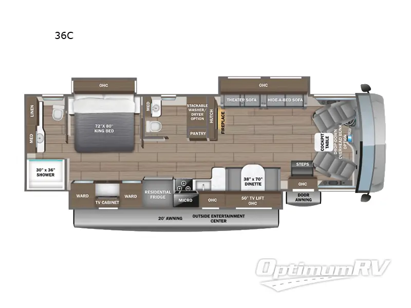 2024 Jayco Precept 36C RV Floorplan Photo