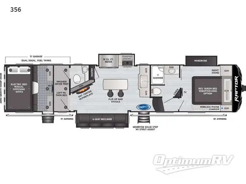 2021 Keystone Raptor 356 Floorplan Photo