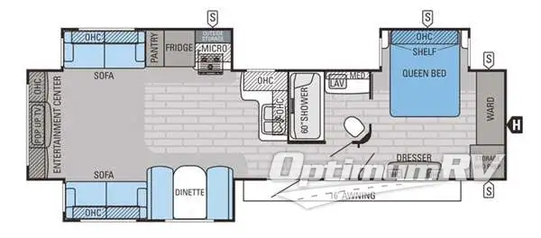 2015 Jayco Eagle 338RETS Floorplan Photo