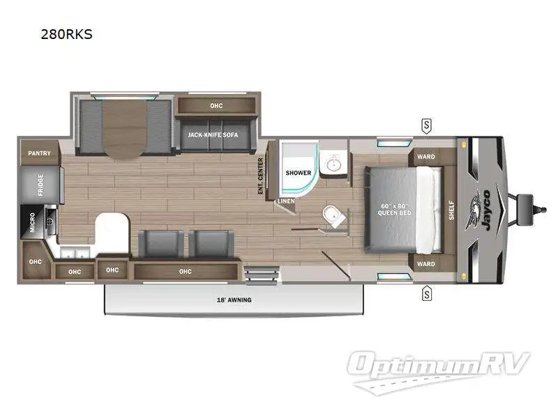 2023 Jayco Jay Flight 280RKS Floorplan Photo