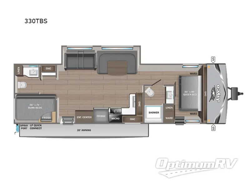 2025 Jayco Jay Flight SLX 330TBS Floorplan Photo