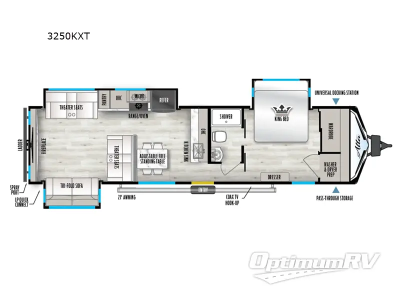 2024 East To West Alta 3250KXT RV Floorplan Photo