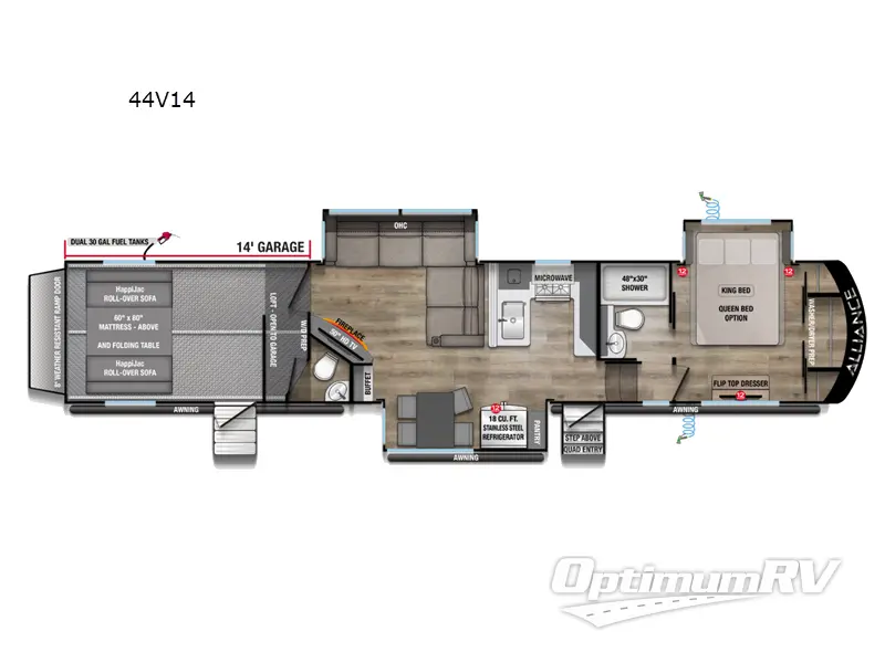 2025 Alliance Valor 44V14 Floorplan Photo