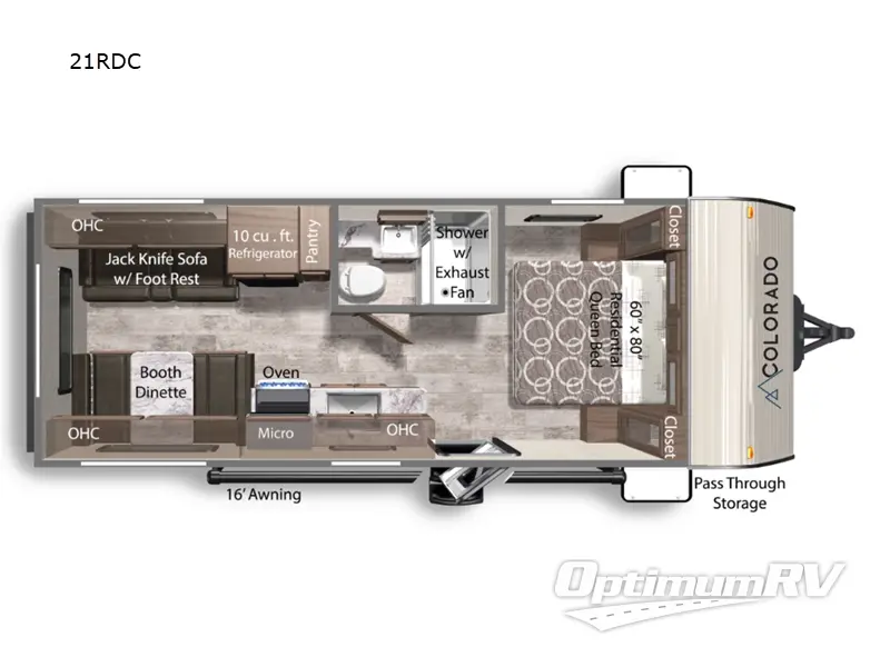 2025 Dutchmen Colorado 21RDC Floorplan Photo