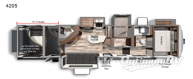 2021 Dutchmen Voltage 4205 Floorplan Photo
