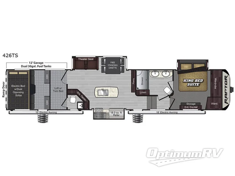 2017 Keystone Raptor 426TS RV Floorplan Photo