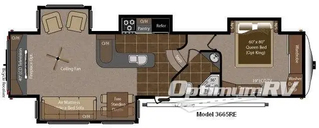 2011 Keystone Montana 3665 RE Floorplan Photo