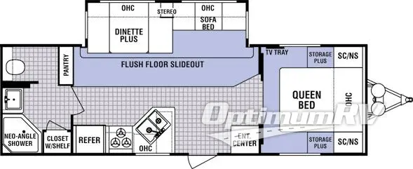 2005 Dutchmen Denali 26 FB-DSL Floorplan Photo
