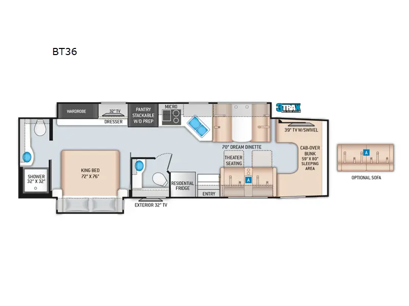 2022 Thor Omni BT36 Floorplan Photo