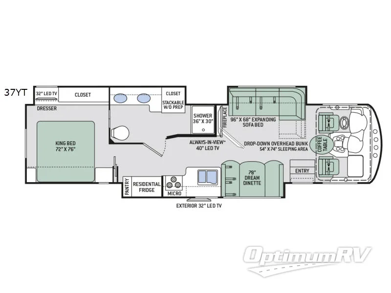 2017 Thor Challenger 37YT RV Floorplan Photo
