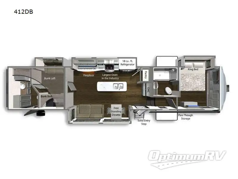 2023 Dutchmen Yukon 412DB Floorplan Photo