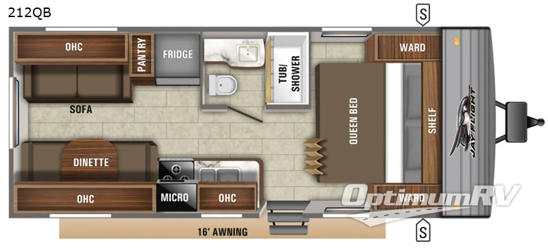 2020 Jayco Jay Flight SLX 8 212QB Floorplan Photo