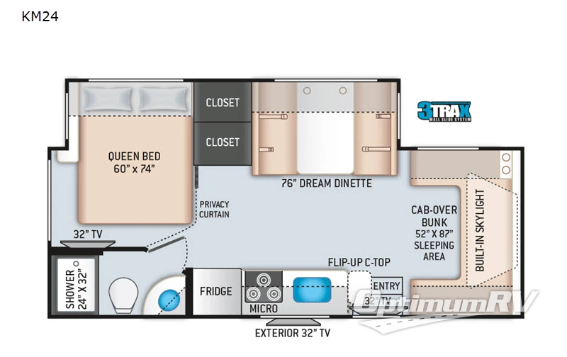 2020 Thor Quantum Sprinter KM24 Floorplan Photo