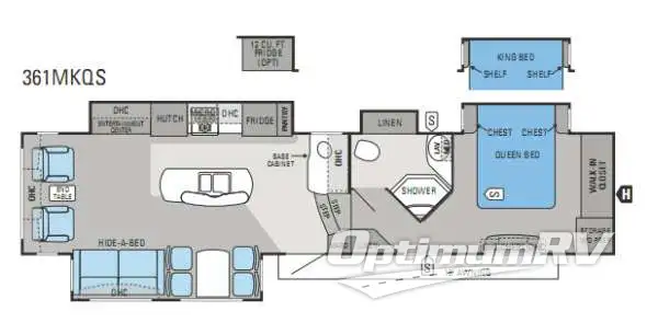 2013 Jayco Eagle Premier 361MKQS Floorplan Photo