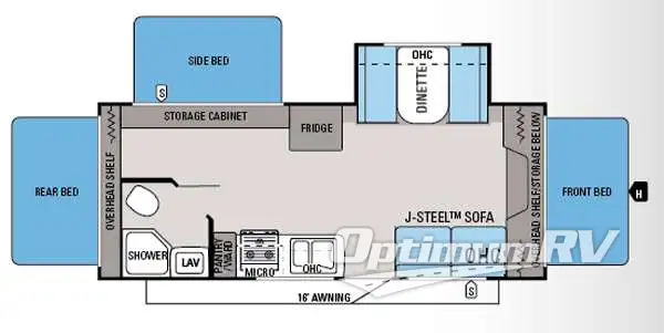 2014 Jayco Jay Feather Ultra Lite X23F Floorplan Photo
