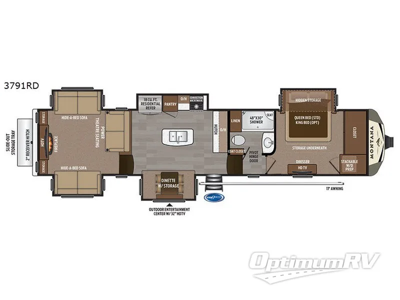 2018 Keystone Montana 3791RD RV Floorplan Photo