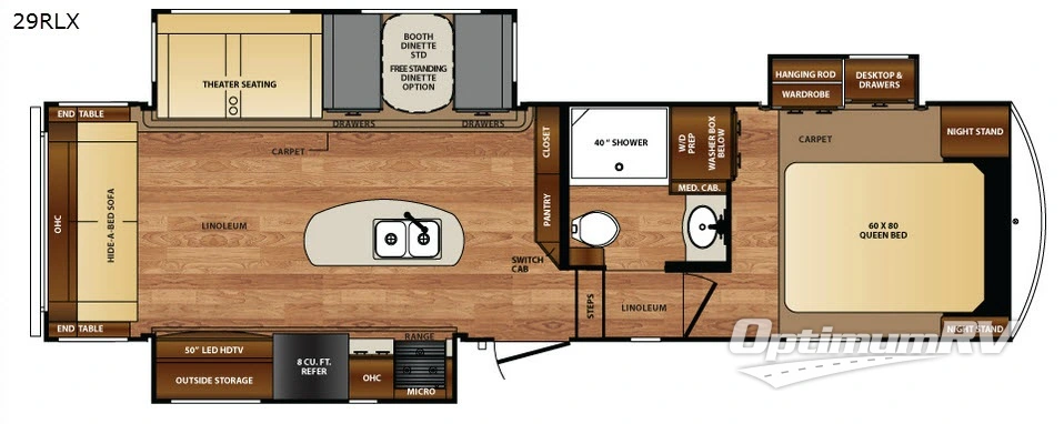 2017 Forest River Wildcat 29RLX Floorplan Photo