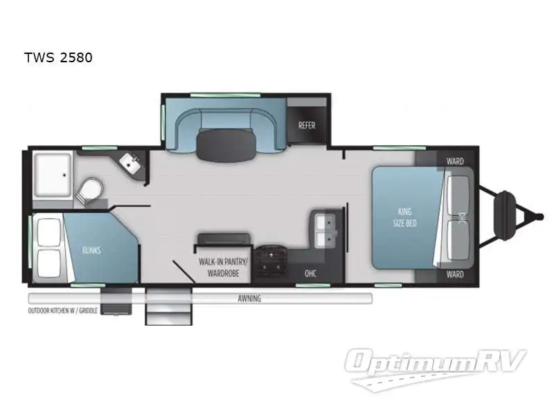 2022 Cruiser Twilight Signature TWS 2580 Floorplan Photo