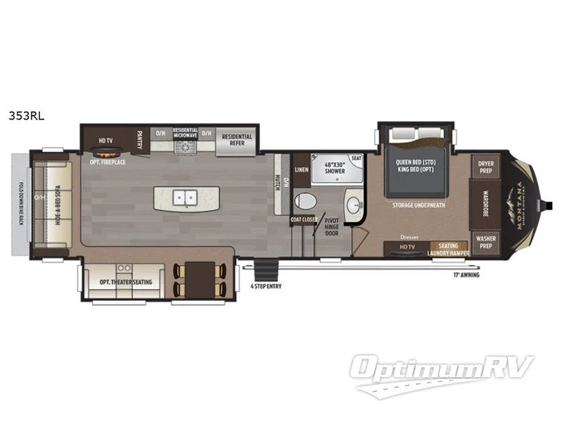 2017 Keystone Montana High Country 353RL Floorplan Photo