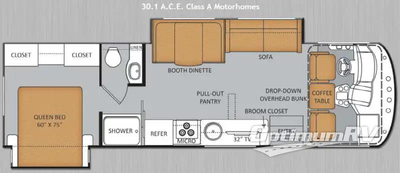 2014 Thor ACE 30.1 RV Floorplan Photo