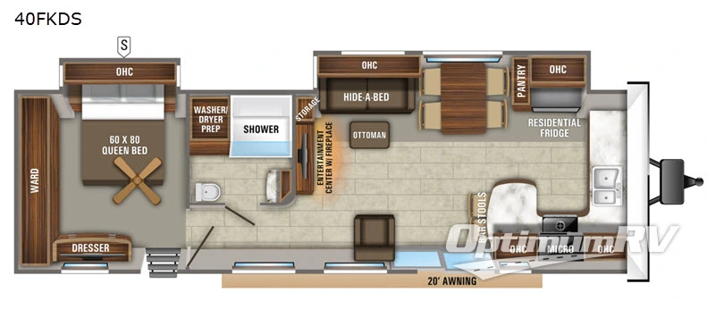 2020 Jayco Jay Flight Bungalow 40FKDS Floorplan Photo