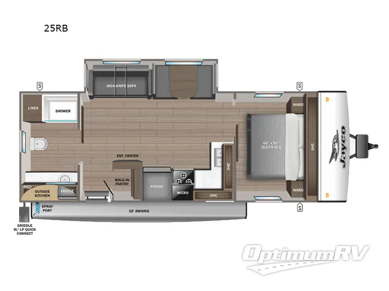 2024 Jayco Jay Feather 25RB RV Floorplan Photo