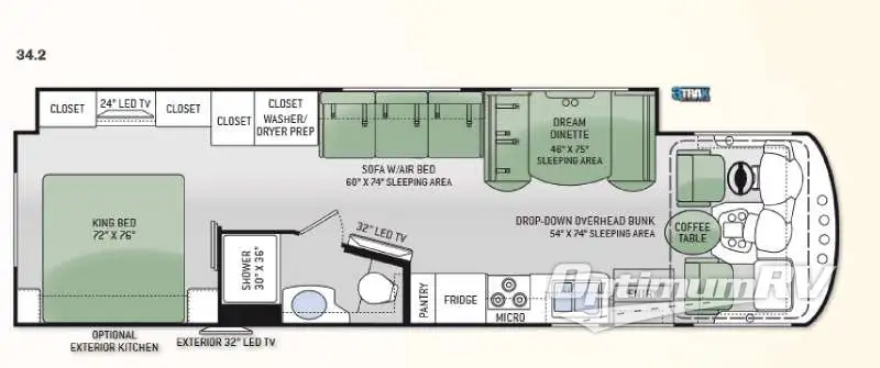 2015 Thor Miramar 34.2 Floorplan Photo