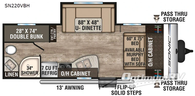 2019 Venture Sonic SN220VBH Floorplan Photo