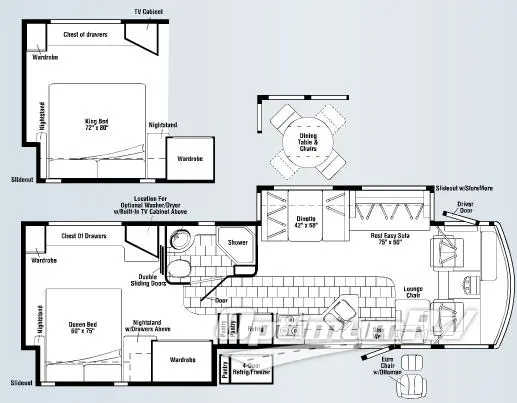2007 Itasca Suncruiser 35L RV Floorplan Photo