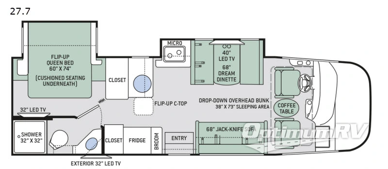 2018 Thor Vegas 27.7 RV Floorplan Photo