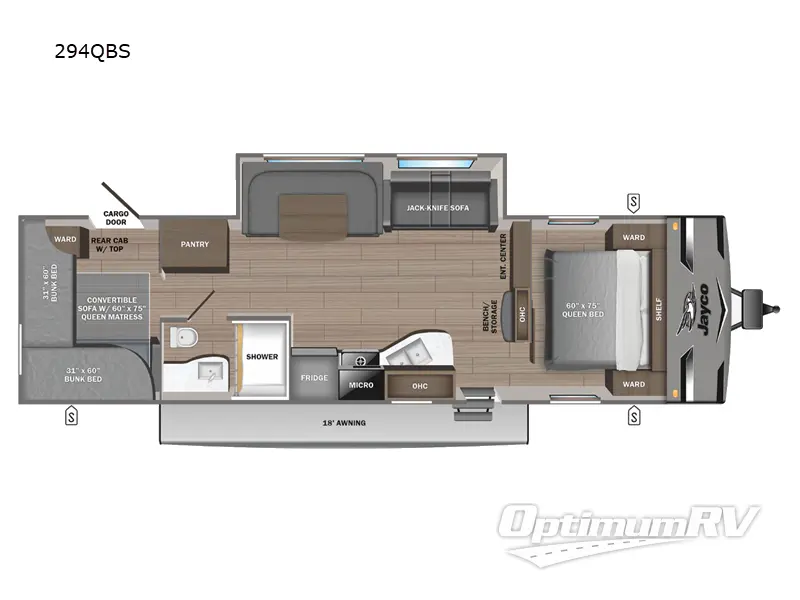 2024 Jayco Jay Flight 294QBS Floorplan Photo