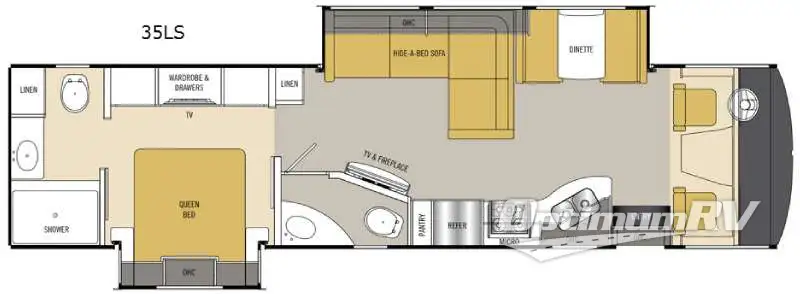 2015 Coachmen Mirada 35LS RV Floorplan Photo