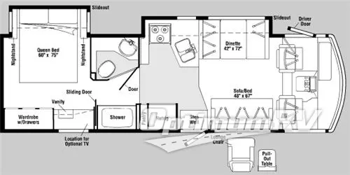 2006 Winnebago Voyage 31W RV Floorplan Photo